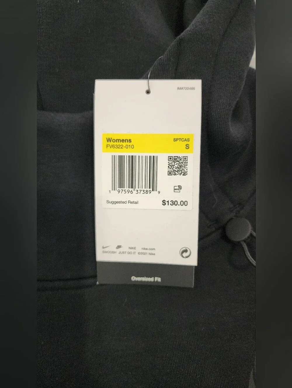 Nike Sportswear Tech Fleece Women's Oversized Hoodie Black Size S